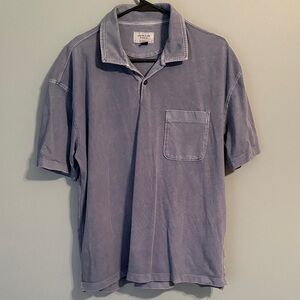 American Eagle Outfitters Relaxed Fit Men's Faded Polo with Chest Pocket